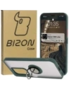 Pouzdro s prstovým držákem Bizon Case Hybrid Ring pro Honor 200 Lite kouřové s tmavozeleným rámem