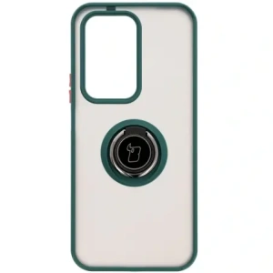 Hurtownia GSM - Pouzdro s prstovým držákem Bizon Case Hybrid Ring pro Honor 200 Lite kouřové s tmavozeleným rámem - BIZ6948 - {ean13} - Hurt