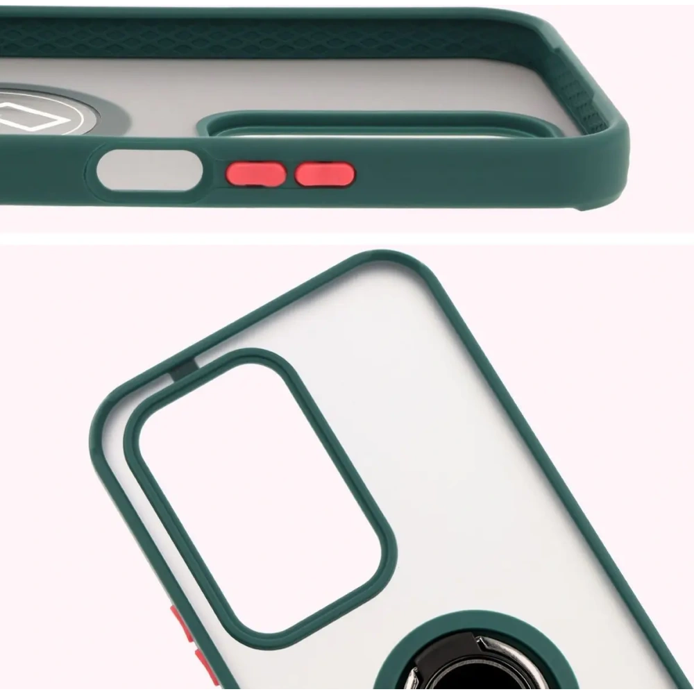Hurtownia GSM - Bizon Case Hybrid Ring Honor 200 Lite fumurie cu un cadru verde închis - BIZ6948 - {ean13} - Hurt