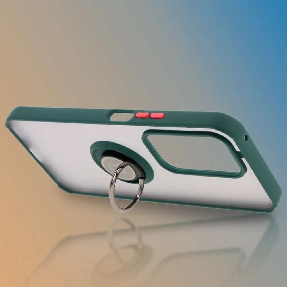 Hurtownia GSM - Bizon Case Hybrid Ring Honor 200 Lite füstös, sötétzöld kerettel. - BIZ6948 - {ean13} - Hurt