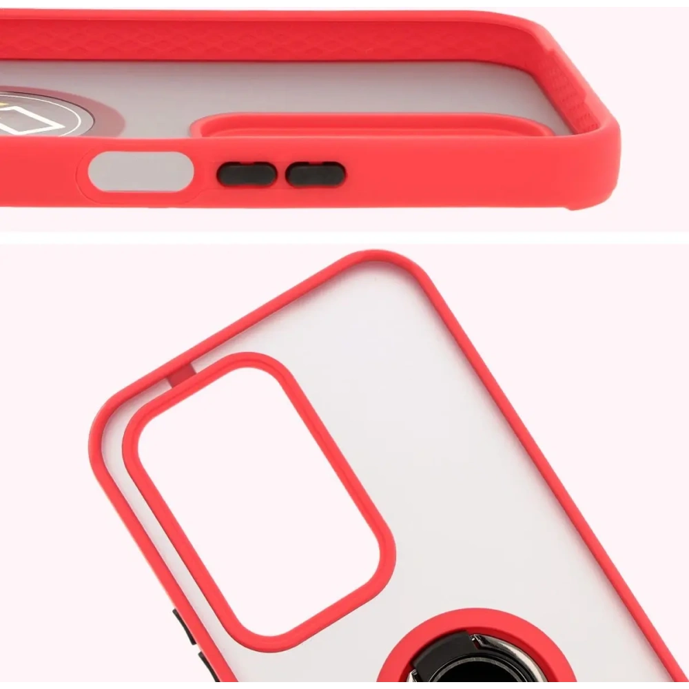 Hurtownia GSM - Etui z uchwytem na palec Bizon Case Hybrid Ring do Honor 200 Lite przydymione z czerwoną ramką - BIZ6950 - {ean13} - Hurt