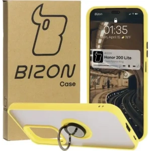Hurtownia GSM - Etui s úchopem na prst Bizon Case Hybrid Ring pro Honor 200 Lite kouřové s žlutým rámečkem - BIZ6953 - {ean13} - Hurt