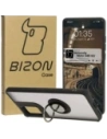 Bizon Case Hybrid Ring Motorola Moto G85 5G fumuriu cu un cadru negru
