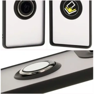 Wholesale Bizon Case Hybrid Ring Motorola Moto G85 5G smoky with a black frame - BIZ6954 - {ean13} - Hurt