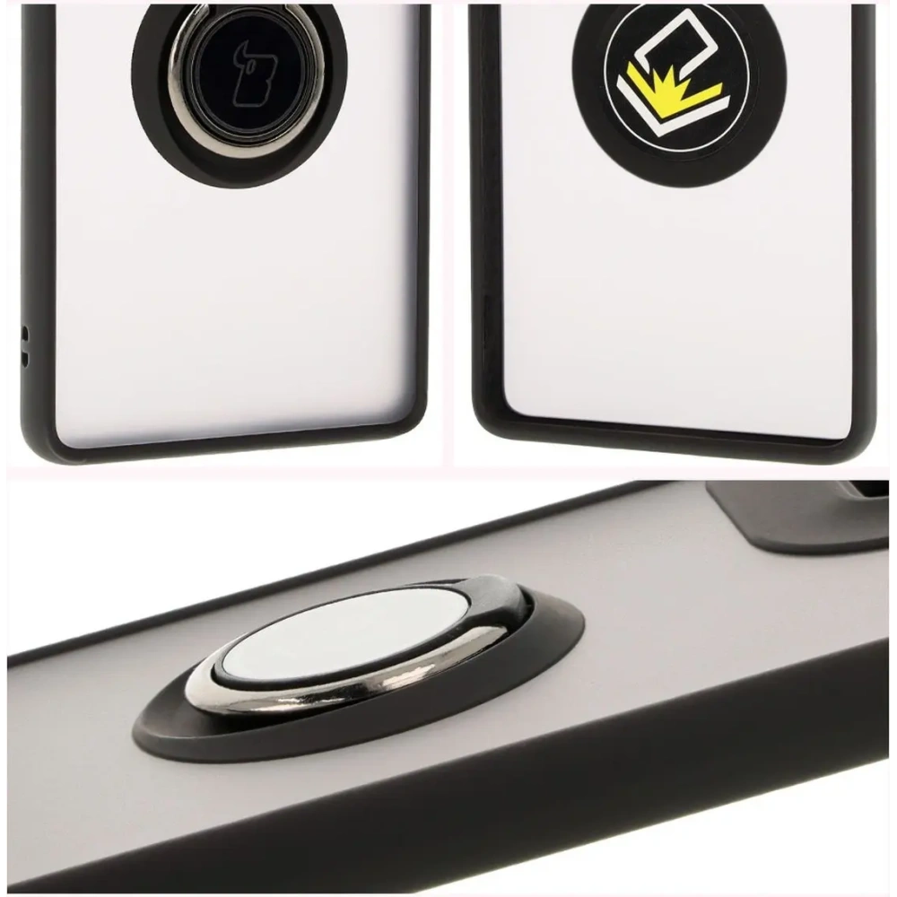 Hurtownia GSM - Bizon Case Hybrid Ring Motorola Moto G85 5G füstös fekete kerettel - BIZ6954 - {ean13} - Hurt