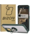 Bizon Case Hybrid Ring Xiaomi Redmi 13 4G fumos cu un cadru verde închis