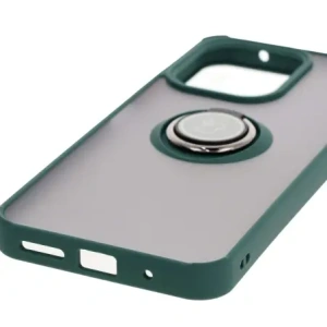 Hurtownia GSM - Bizon Case Hybrid Ring Xiaomi Redmi 13 4G fumos cu un cadru verde închis - BIZ6955 - {ean13} - Hurt