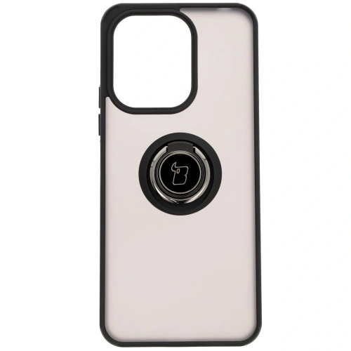 Etui z uchwytem na palec Bizon Case Hybrid Ring do Xiaomi Redmi 13 4G przydymione z czarną ramką