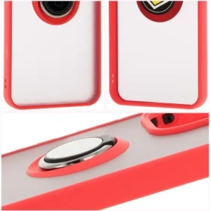 Hurtownia GSM - Bizon Case Hybrid Ring Xiaomi Redmi 13 4G fumuriu cu un cadru roșu - BIZ6957 - {ean13} - Hurt