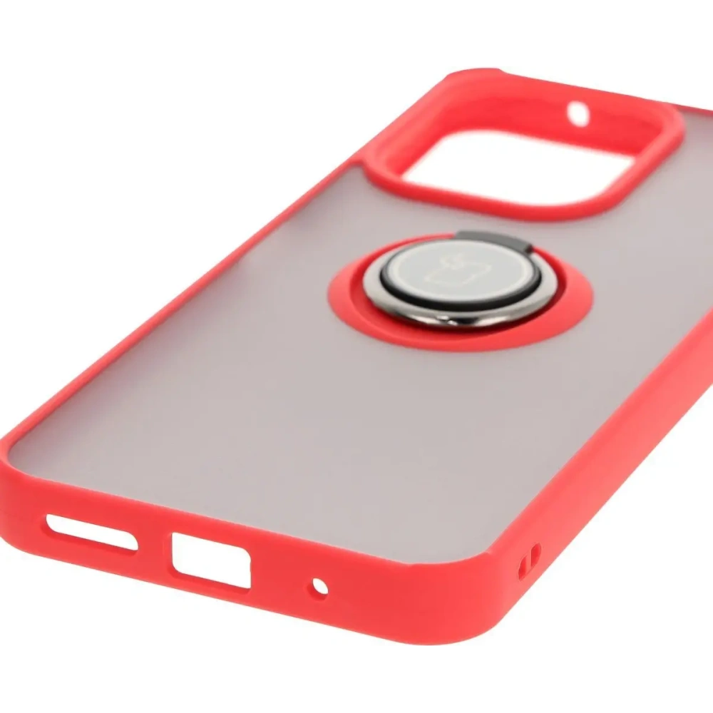 Hurtownia GSM - Bizon Case Hybrid Ring Xiaomi Redmi 13 4G rauchig mit einem roten Rahmen - BIZ6957 - {ean13} - Hurt