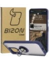 Bizon Case Hybrid Ring Xiaomi Redmi 13 4G rauchig mit einem marineblauen Rahmen