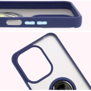Hurtownia GSM - Bizon Case Hybrid Ring Xiaomi Redmi 13 4G fumurii cu un cadru albastru închis - BIZ6958 - {ean13} - Hurt