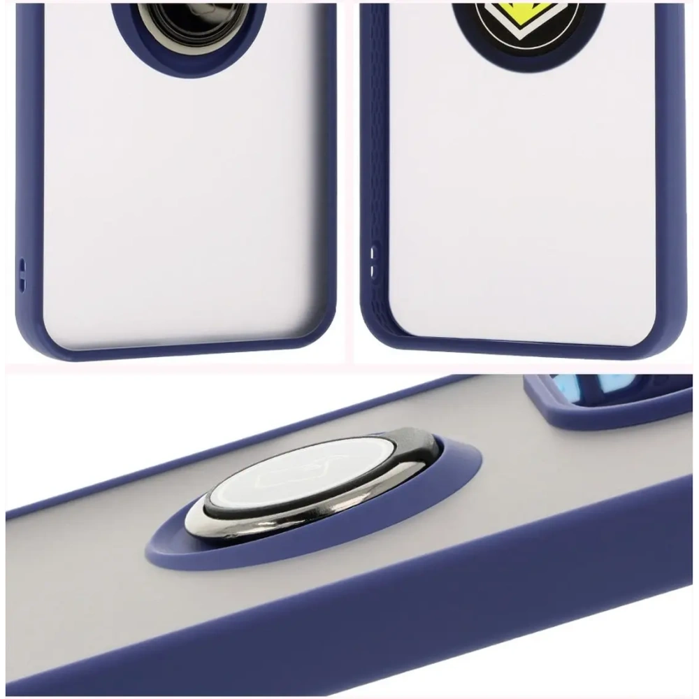 Hurtownia GSM - Bizon Case Hybrid Ring Xiaomi Redmi 13 4G rauchig mit einem marineblauen Rahmen - BIZ6958 - {ean13} - Hurt