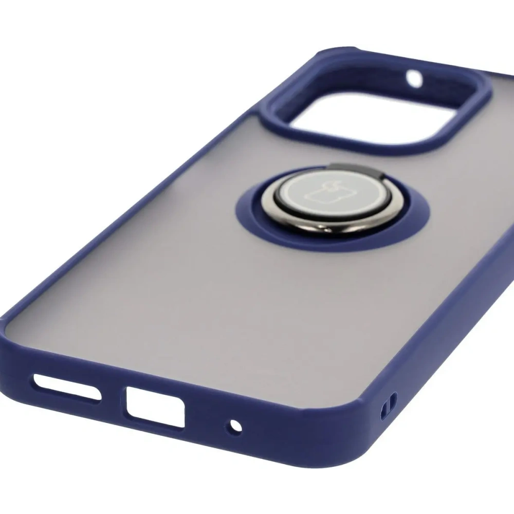 Hurtownia GSM - Bizon Case Hybrid Ring Xiaomi Redmi 13 4G rauchig mit einem marineblauen Rahmen - BIZ6958 - {ean13} - Hurt