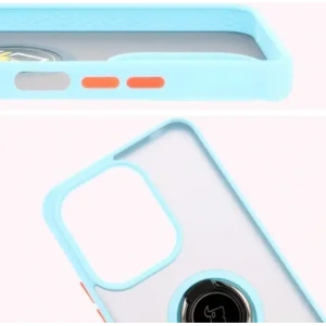 Hurtownia GSM - Bizon Case Hybrid Ring Xiaomi Redmi 13 4G fumuriu cu un cadru bleu deschis - BIZ6959 - {ean13} - Hurt