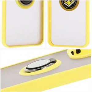 Hurtownia GSM - Bizon Case Hybrid Ring Xiaomi Redmi 13 4G fumuriu cu un cadru galben - BIZ6960 - {ean13} - Hurt