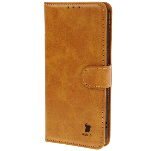 Etui z klapką Bizon Case Pocket do Oppo Reno 12 Pro brązowe