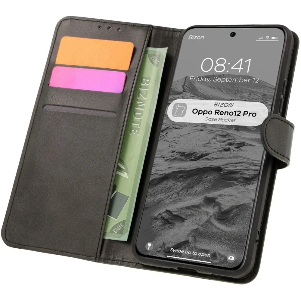 Hurtownia GSM - Pouzdro s klopou Bizon Case Pocket pro Oppo Reno 12 Pro černé - BIZ6974 - {ean13} - Hurt