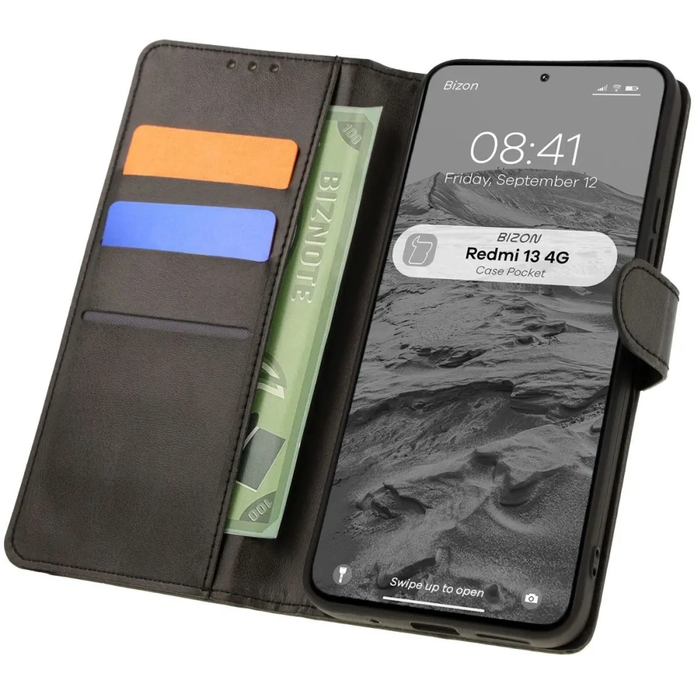Hurtownia GSM - Bizon Case Pocket Xiaomi Redmi 13 4G fekete - BIZ6977 - {ean13} - Hurt