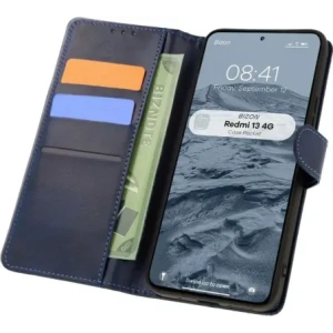 Hurtownia GSM - Etui z klapką Bizon Case Pocket do Xiaomi Redmi 13 4G granatowe - BIZ6978 - {ean13} - Hurt