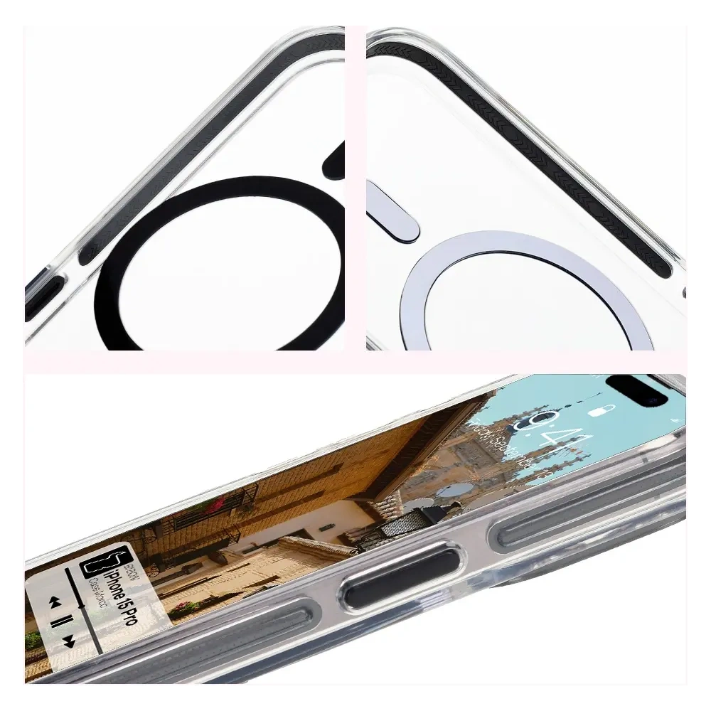 Hurtownia GSM - Bizon Case Marco Apple iPhone 15 Pro átlátszó fekete kerettel - BIZ6980 - {ean13} - Hurt