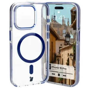 Hurtownia GSM - Bizon Case Marco Apple iPhone 15 Pro átlátszó kék kerettel - BIZ6981 - {ean13} - Hurt