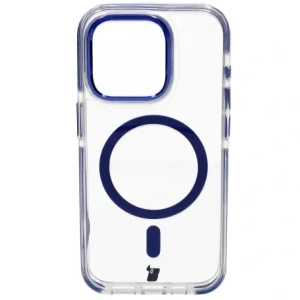 Hurtownia GSM - Etui z pierścieniem magnetycznym Bizon Case Marco do Apple iPhone 15 Pro przezroczyste z niebieską ramką - BIZ6981 - {ean13} - Hurt