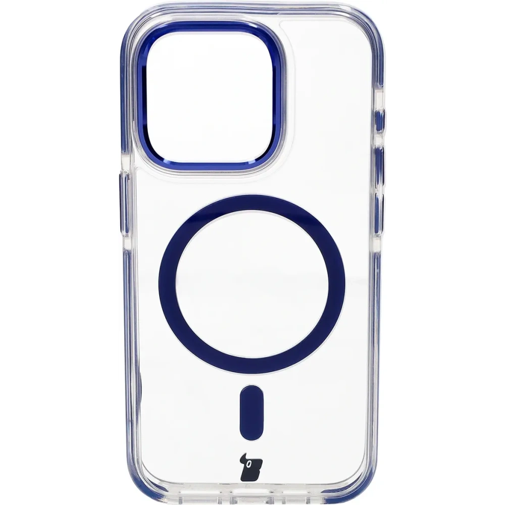 Wholesale Bizon Case Marco Apple iPhone 15 Pro clear with blue frame - BIZ6981 - {ean13} - Hurt