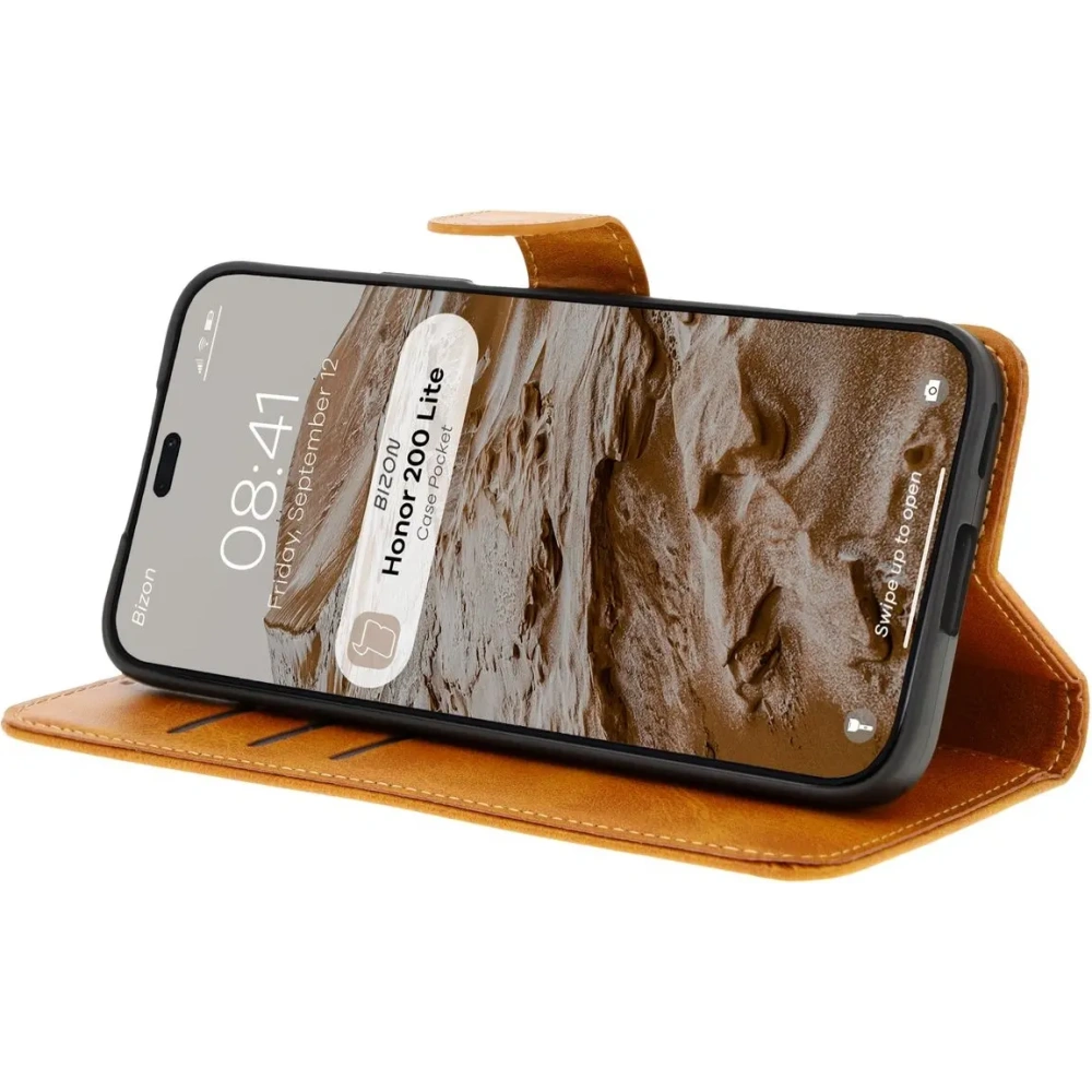 Hurtownia GSM - Etui z klapką Bizon Case Pocket do Honor 200 Lite brązowe - BIZ6982 - {ean13} - Hurt