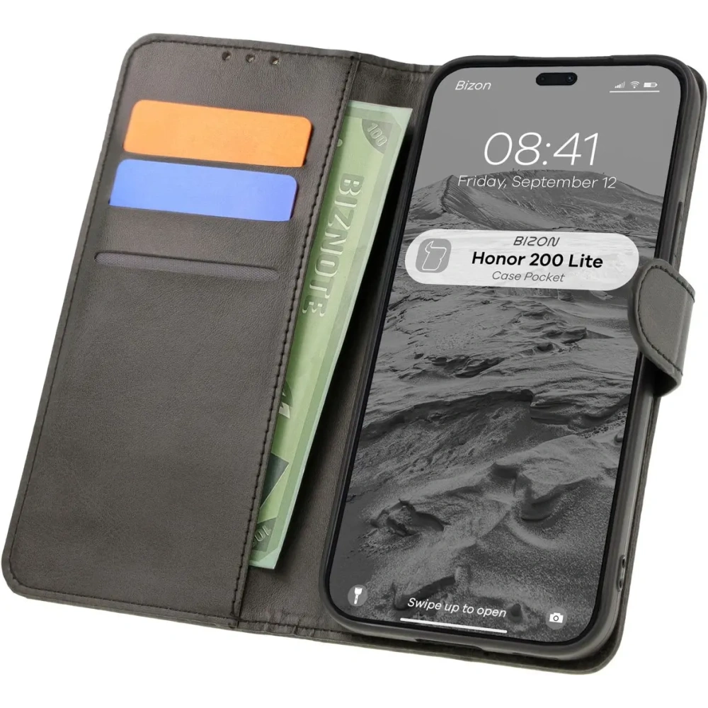 Hurtownia GSM - Etui z klapką Bizon Case Pocket do Honor 200 Lite czarne - BIZ6983 - {ean13} - Hurt