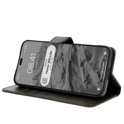 Etui z klapką Bizon Case Pocket do Honor 200 Lite czarne