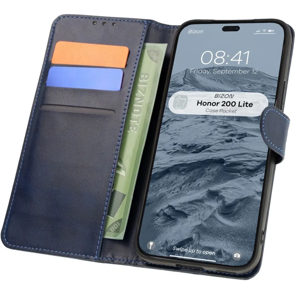 Hurtownia GSM - Etui z klapką Bizon Case Pocket do Honor 200 Lite granatowe - BIZ6984 - {ean13} - Hurt