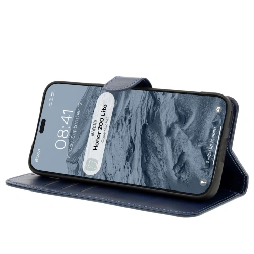 Etui z klapką Bizon Case Pocket do Honor 200 Lite granatowe