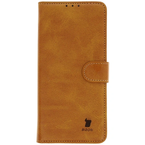Etui z klapką Bizon Case Pocket do Motorola Moto G55 5G brązowe