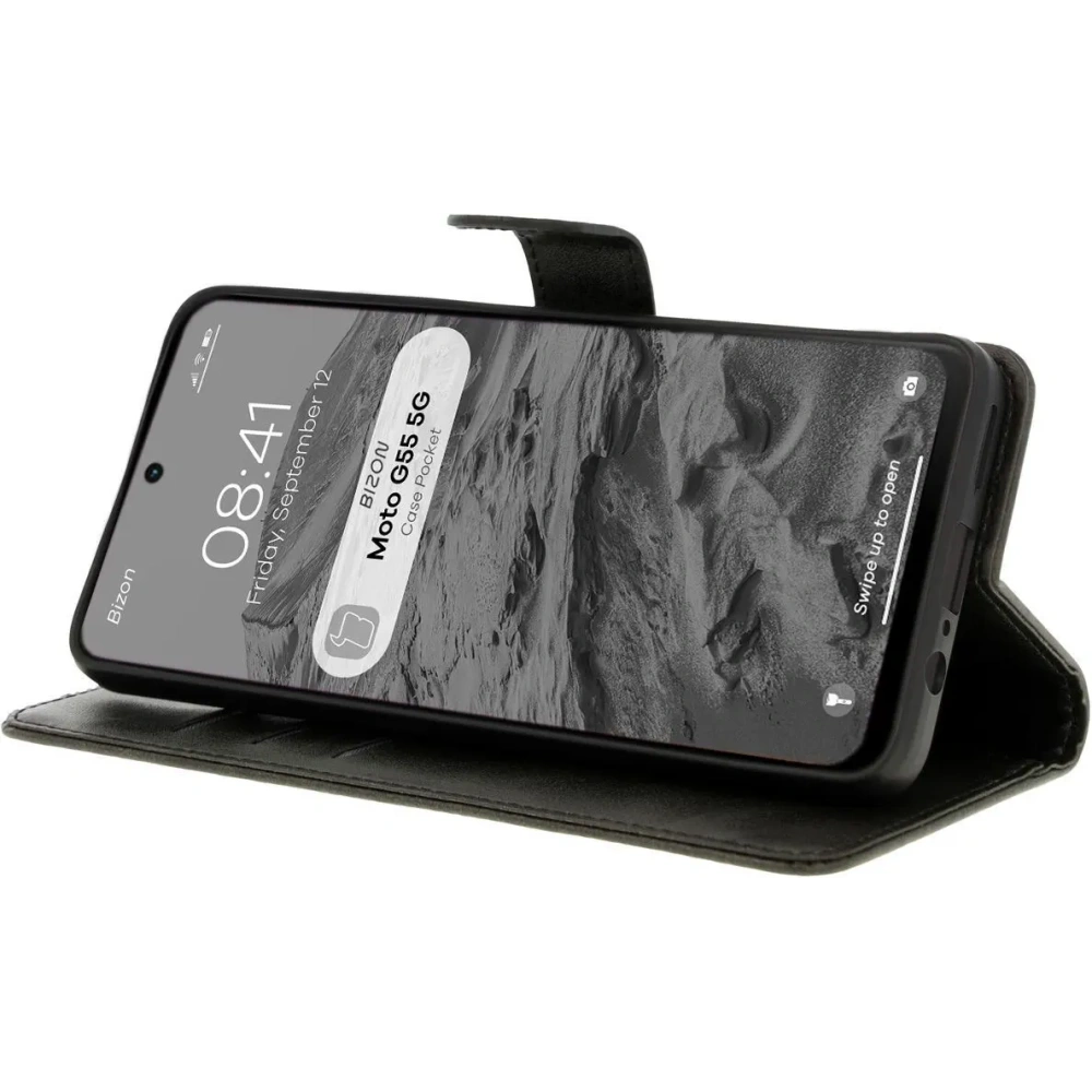 Hurtownia GSM - Etui z klapką Bizon Case Pocket do Motorola Moto G55 5G černé - BIZ6986 - {ean13} - Hurt