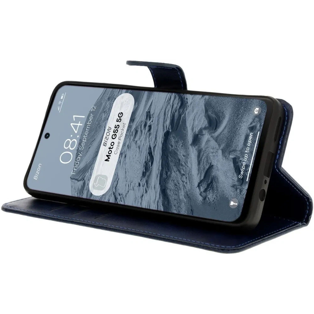 Hurtownia GSM - Etui z klapką Bizon Case Pocket do Motorola Moto G55 5G tmavě modré - BIZ6987 - {ean13} - Hurt