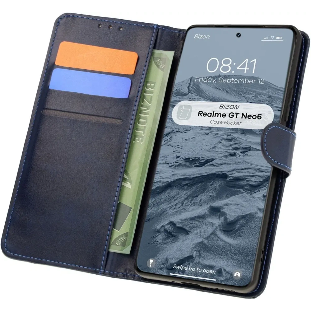 Wholesale Bizon Case Pocket Realme GT 6 / 6T / Neo 6 / Neo 6 SE navy blue - BIZ6990 - {ean13} - Hurt