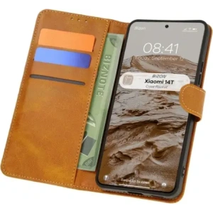 Hurtownia GSM - Bizon tok zsebbe Xiaomi 14T barna - BIZ6991 - {ean13} - Hurt