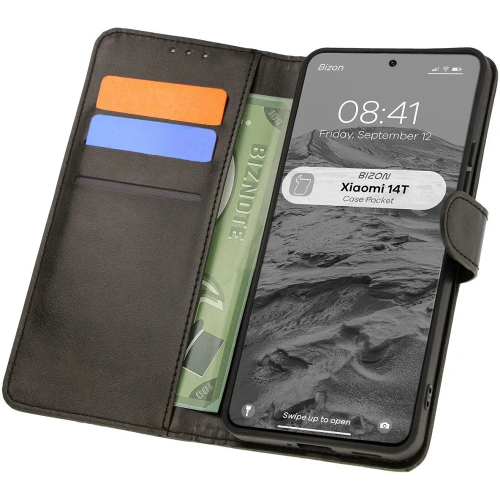 Hurtownia GSM - Etui s klopou Bizon Case Pocket pro Xiaomi 14T černé - BIZ6992 - {ean13} - Hurt