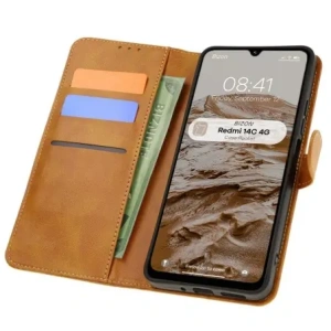 Hurtownia GSM - Bizon tok zseb Xiaomi Redmi 14C 4G barna - BIZ6994 - {ean13} - Hurt