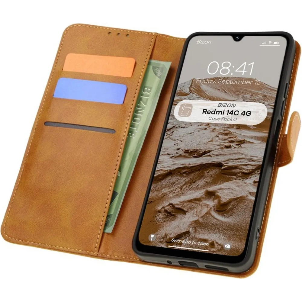 Hurtownia GSM - Bizon Case Pocket Xiaomi Redmi 14C 4G maro - BIZ6994 - {ean13} - Hurt
