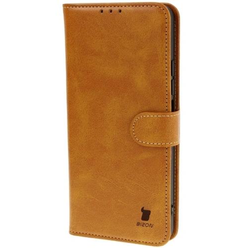 Etui z klapką Bizon Case Pocket do Xiaomi Redmi 14C 4G brązowe