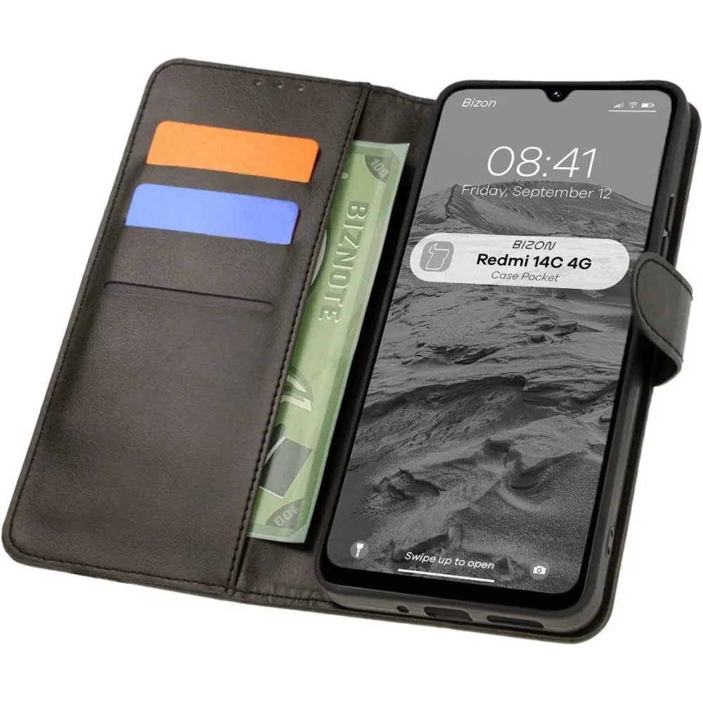 Hurtownia GSM - Bizon Case Pocket Xiaomi Redmi 14C 4G negru - BIZ6995 - {ean13} - Hurt