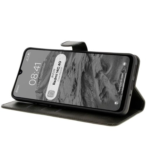 Etui z klapką Bizon Case Pocket do Xiaomi Redmi 14C 4G czarne