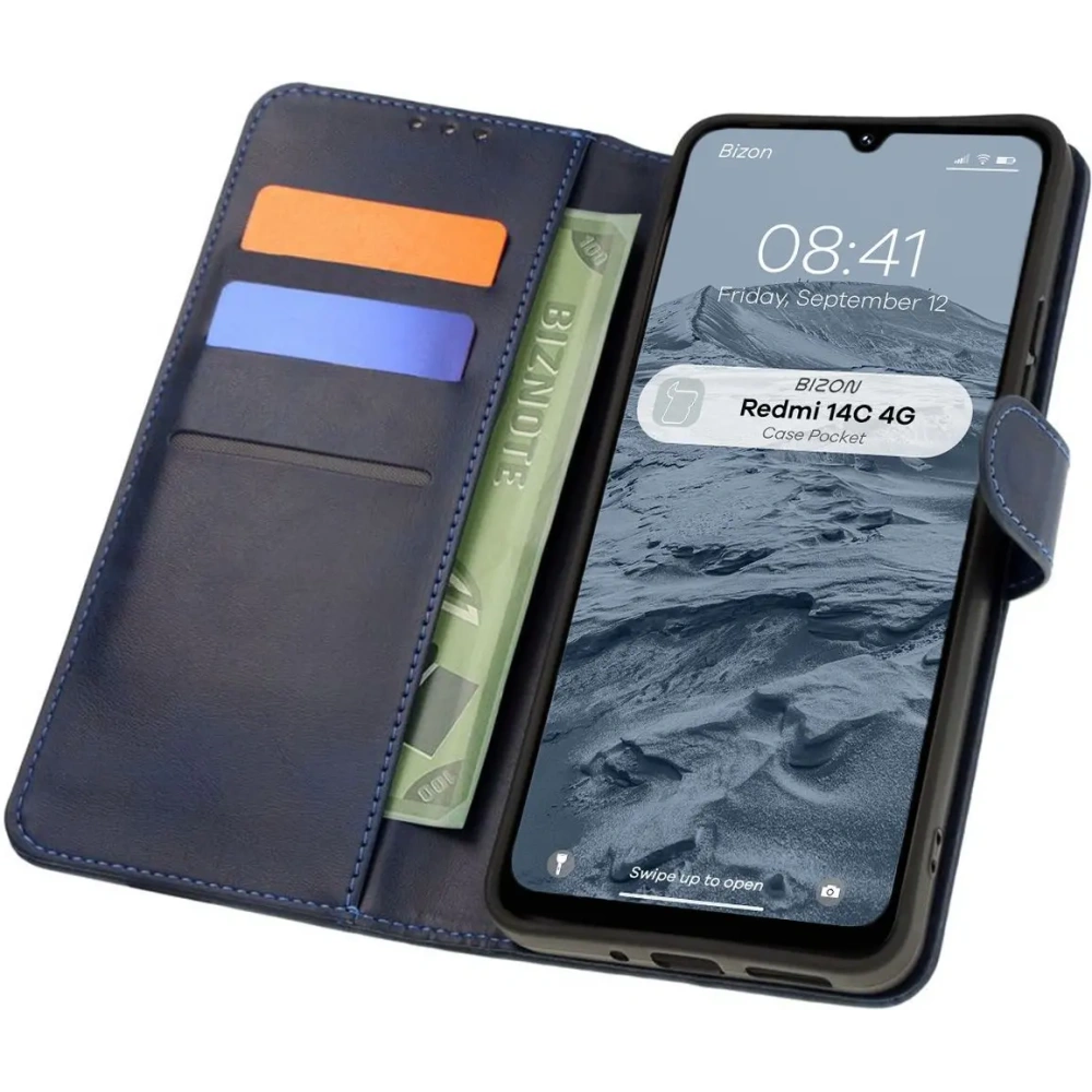 Hurtownia GSM - Etui z klapką Bizon Case Pocket do Xiaomi Redmi 14C 4G modré - BIZ6996 - {ean13} - Hurt