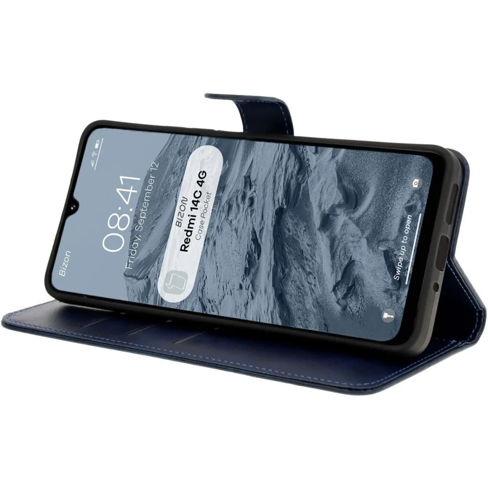 Hurtownia GSM - Etui z klapką Bizon Case Pocket do Xiaomi Redmi 14C 4G modré - BIZ6996 - {ean13} - Hurt