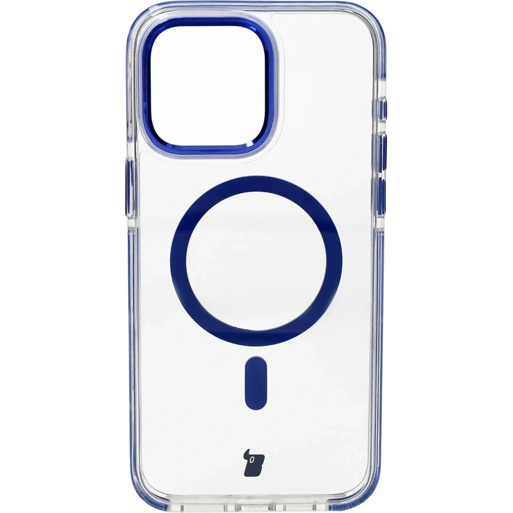 Hurtownia GSM - Bizon Case Marco Apple iPhone 15 Pro Max klar mit blauem Rahmen - BIZ6998 - {ean13} - Hurt