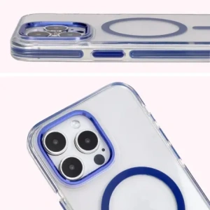 Hurtownia GSM - Bizon Case Marco Apple iPhone 15 Pro Max klar mit blauem Rahmen - BIZ6998 - {ean13} - Hurt