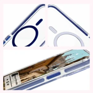 Hurtownia GSM - Bizon Case Marco Apple iPhone 15 Pro Max klar mit blauem Rahmen - BIZ6998 - {ean13} - Hurt