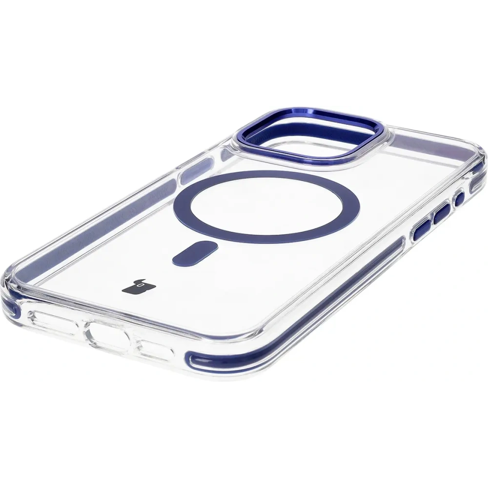 Wholesale Bizon Case Marco Apple iPhone 15 Pro Max clear with blue frame - BIZ6998 - {ean13} - Hurt